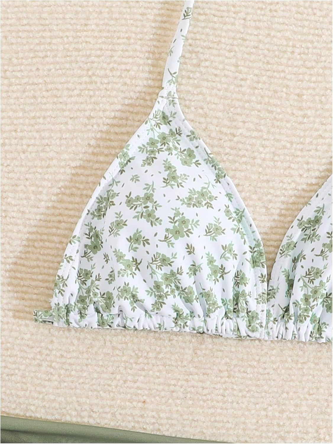 Milumia Girl's 3 Piece Bikni Set Ditsy Floral Halter Swimsuit with Cover Up Skirts - Image 4