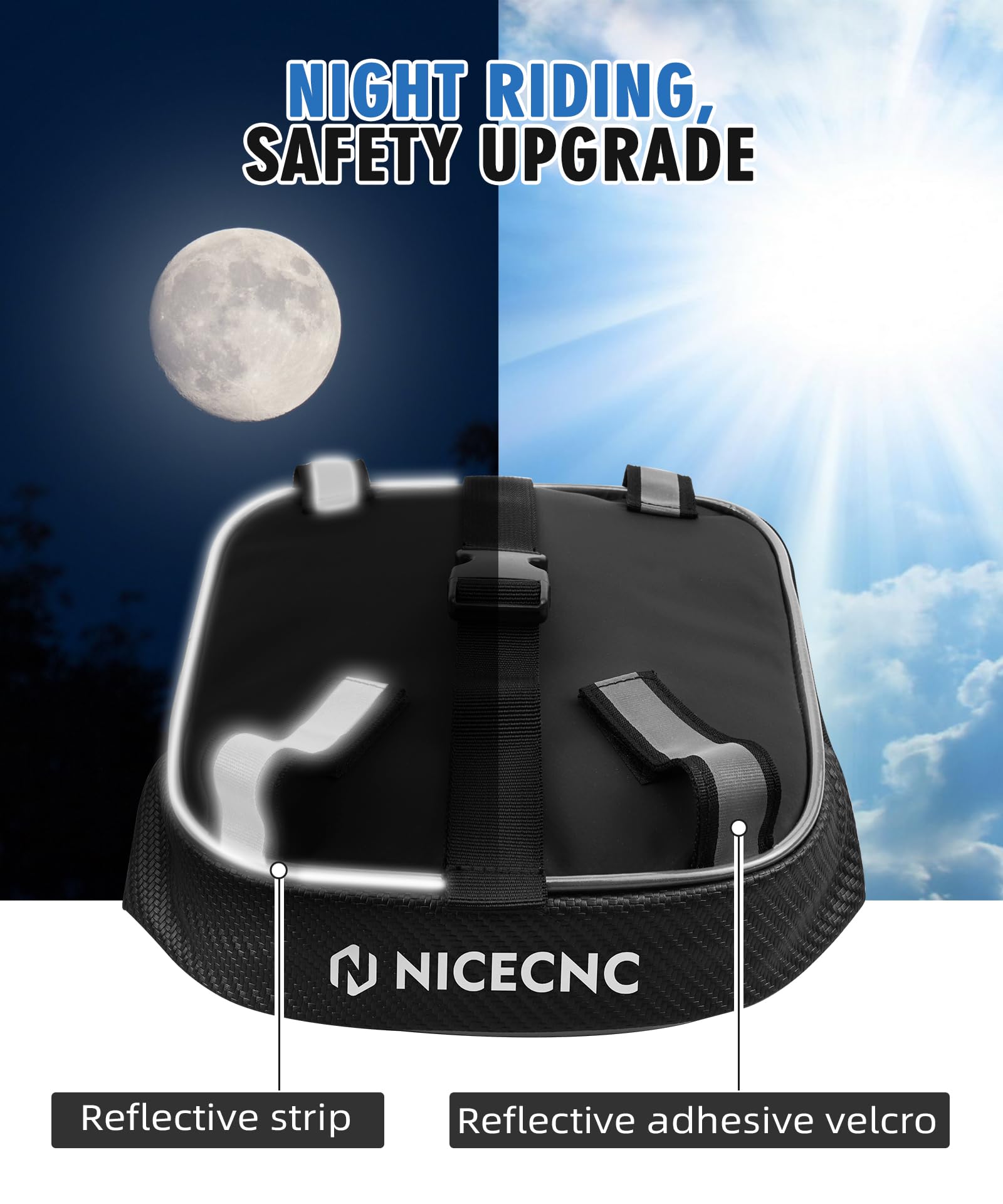 NICECNC R1200GS R1250GS Sacoche de Cadre arrière, Sac De Accessoires d'outils de Moto étanche, Sac De Porte-Bagages Moto Compatible with BMW R1200GS LC Adventure 2014-2020 R1250GS Adventure 2019-2021