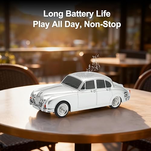 Miniatura 6 de WS-596 Retro Sedan Bluetooth Car Replica Altavoz - Modelo inalámbrico portátil con sonido HD, emparejamiento estéreo TWS, radio FM, reproducción