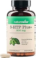 Vista 12 de 5-HTP Plus+ 200 mg NatureWise, acción gradual avanzada, ayuda al control del apetito y la pérdida de peso natural, mejora del estado de ánimo, ayuda