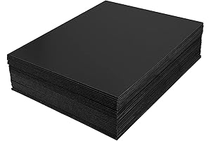 JOIKIT Plastic Sheets: 24 Pack of 13 x 17 Inch Black Corrugated Sheets