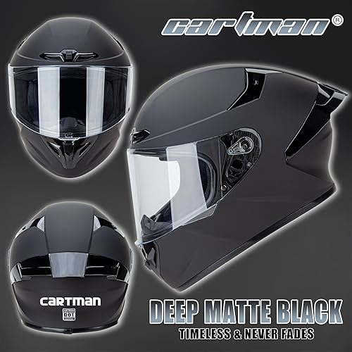 Miniatura 4 de Cartman Full Face Motorcycle Helmet, Comfortable Motocross Off Road Street Bike Helmet Unisex Adult DOT Approved, Lightweight, Aerodynamic, Matte