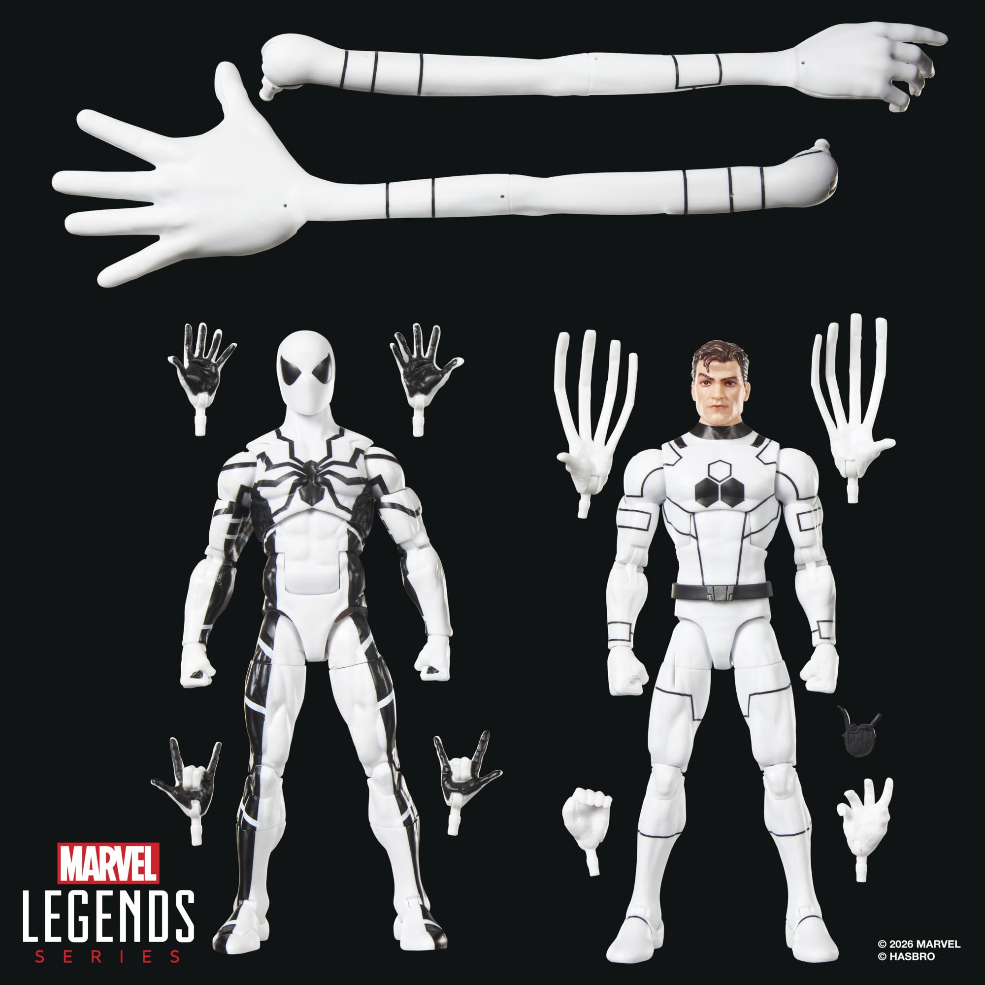 Hasbro Marvel Legends Series, Mister Fantastic e Spider-Man Future Foundation, confezione da 2 action figure collezionabili ispirate ai fumetti dei Fantastici Quattro da 15 cm
