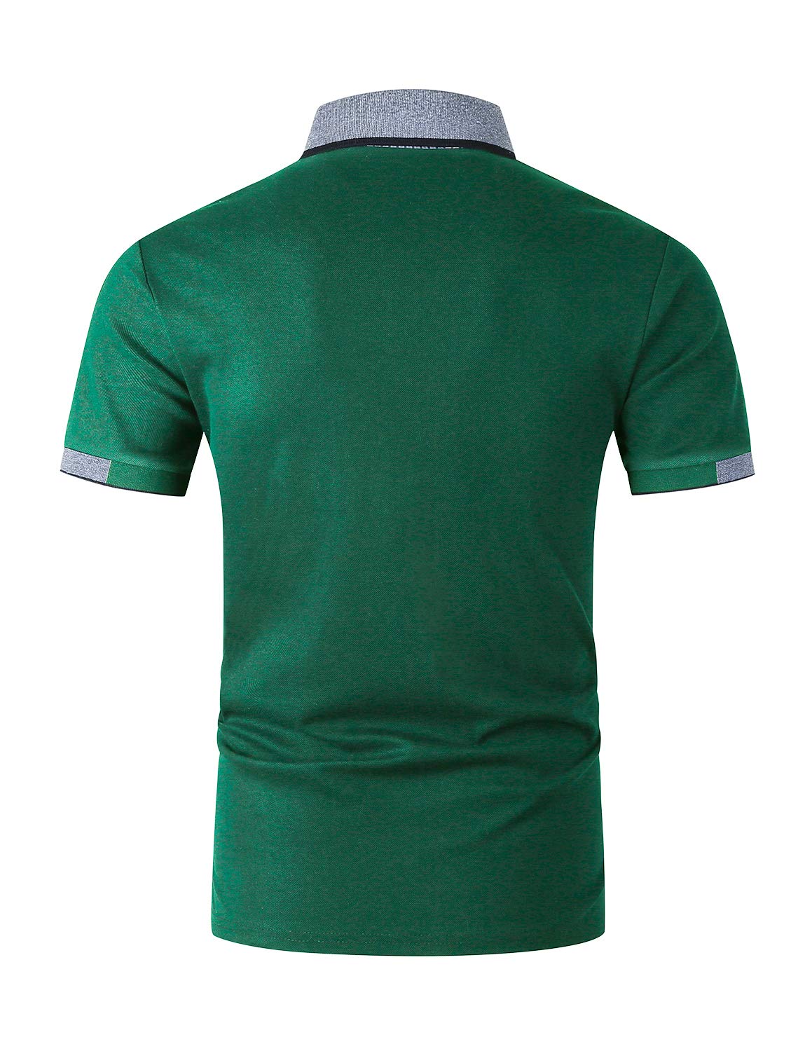 KUNJLELP Polo da Uomo con Tasca T Shirt Manica Corta M-3XL Chic Colletto a Quadri Maglietta Uniformi