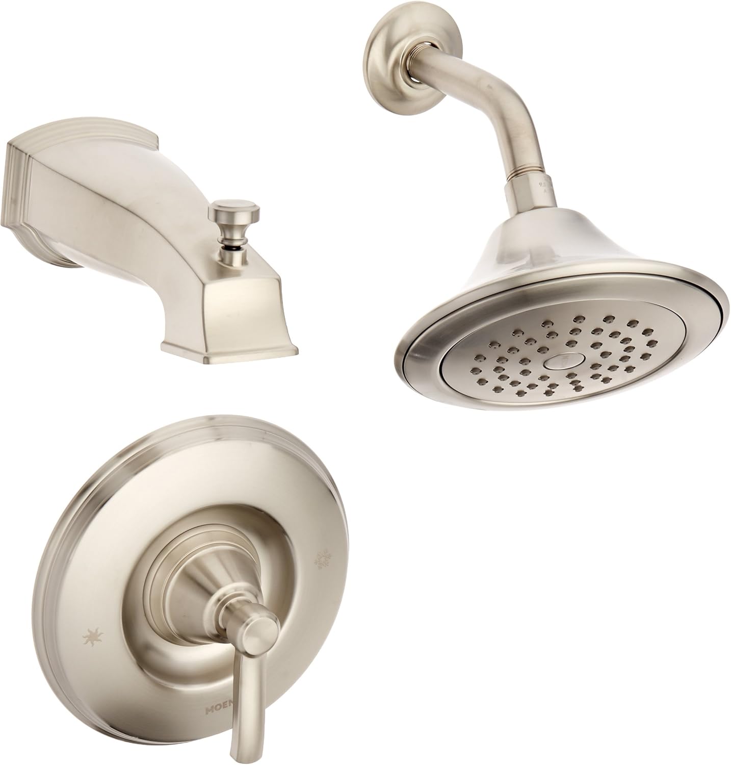 Moen TS2213BN Rothbury Posi-Temp Pressure Balancing Tub and Shower Trim Kit, Valve Required, Brushed Nickel