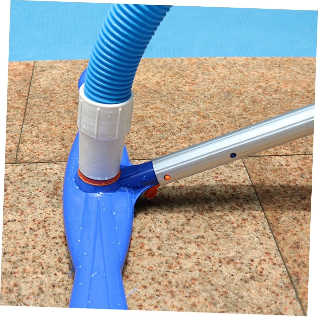 1pc Pool Brush Swimming Pool Equipment Pools Wall Pool Cleaning Brush Round Scrubbing Pool Broom Debris Heavy Duty Brush Cleaner Brush Blue