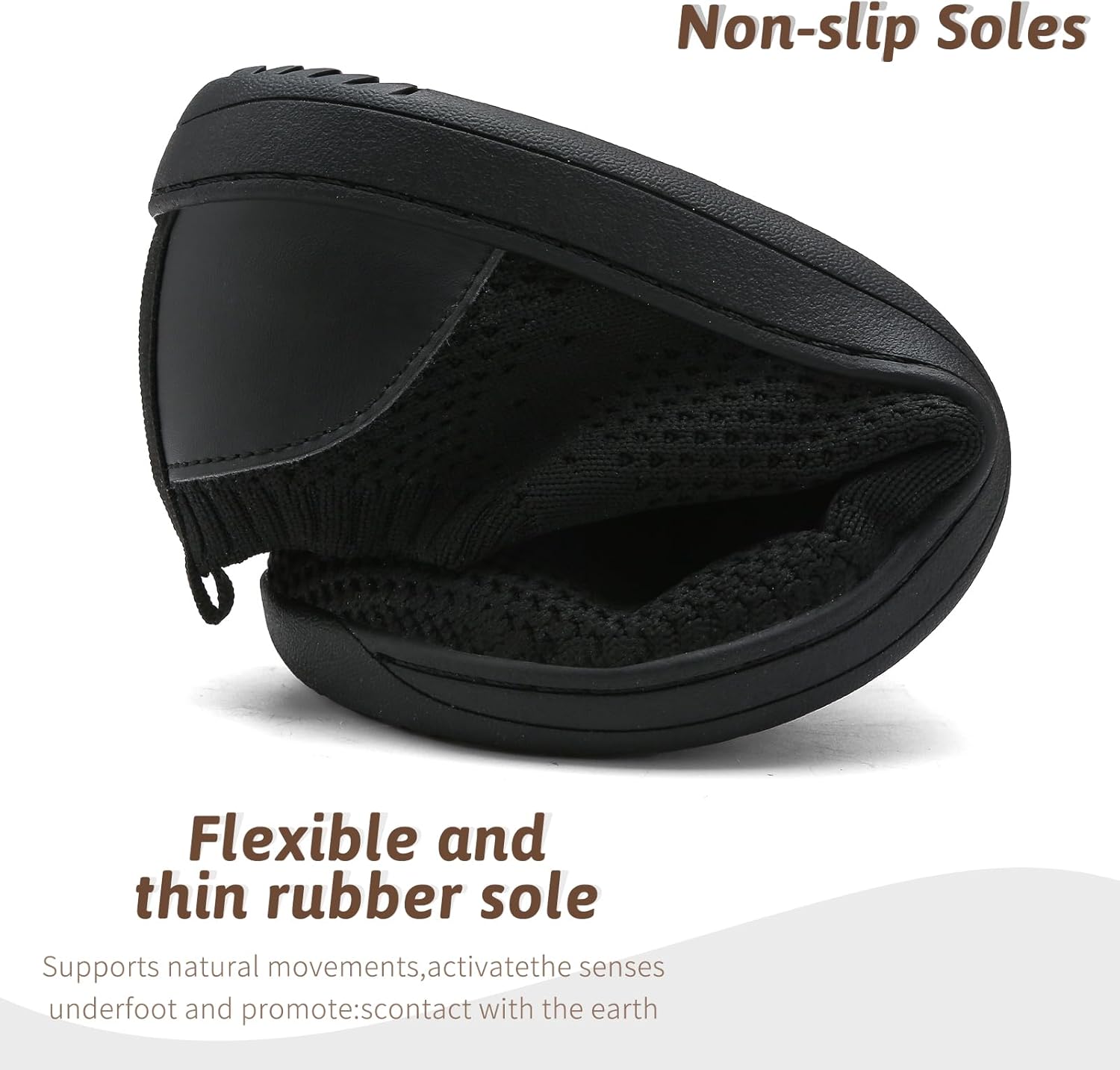 Women Barefoot Shoes Black Sneakers for Women Wide Width Tennis Running Walking Shoes Breathable Lightweight Ladies Size 9.5 - Image 5