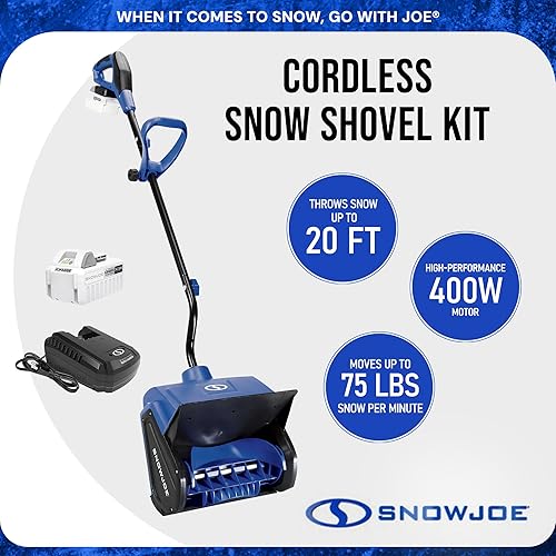 Miniatura 4 de Snow Joe 24V-SS13-XR - Pala de nieve inalámbrica de 24 voltios iON+ 13 pulgadas 5-Ah, kit (con batería de 5 Ah + cargador rápido)