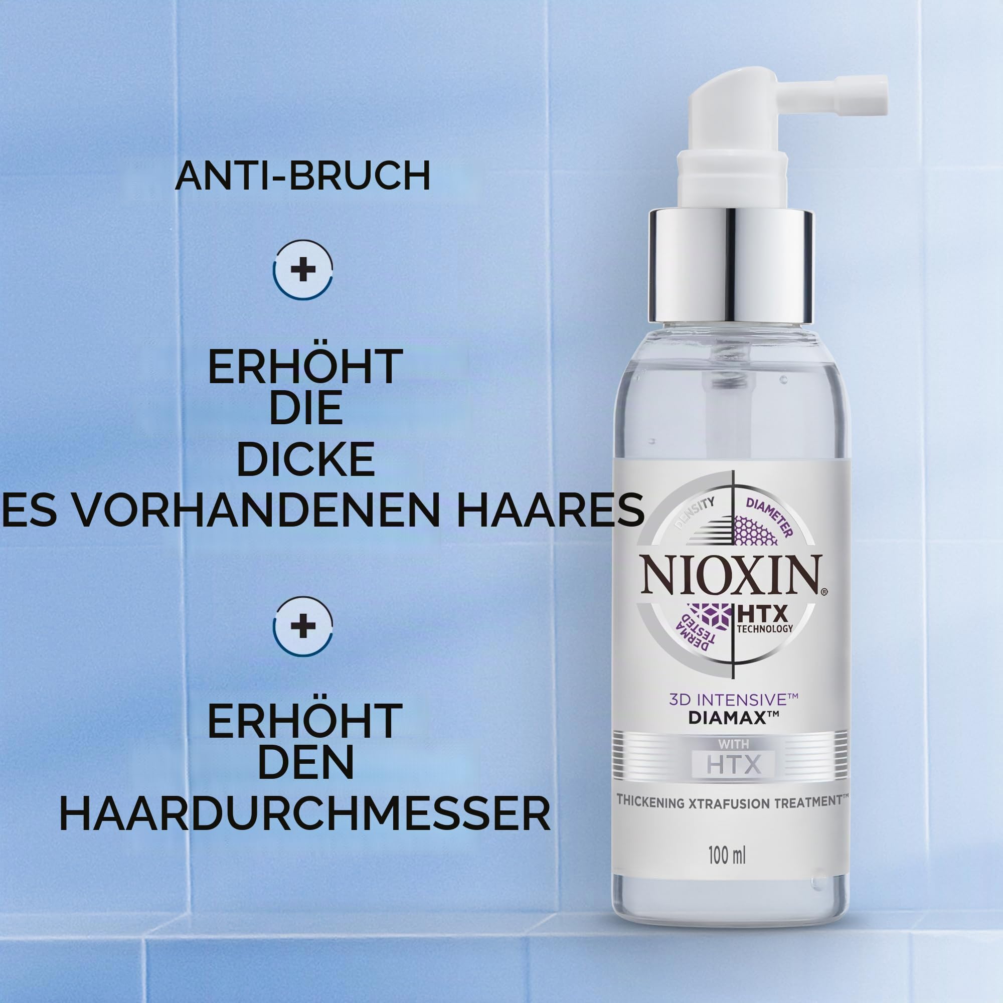 NIOXIN 3D Intensive Diaboost (100 ml) – Leave-in Haarpflege mit Koffein, Niacinamid und Panthenol – für verbessertes Haarwachstum* – Kopfhaut Serum für dichter und voller aussehendes Haar