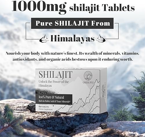Miniatura 4 de Tabletas de Shilajit de 30,000 mg, 100% Shilajit puro orgánico del Himalaya, Shilajit para hombres y mujeres ricos en ácido fúlvico y más de 85