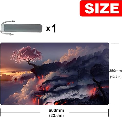 Miniatura 8 de Tapete de juego TCG, tamaño de 27.6 x 15.7 in, alfombrilla de mouse compatible con MTG RPG CCG Trading Card Game Mats Original Play Mat Diseños