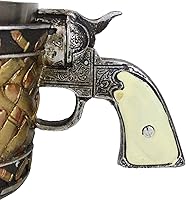 Vista 4 de Ebros Gift Rústica Western Sheriff Cowboy Revolver Gun Pistola con bala redonda Shell Taza de café pequeña 6oz Wild West Hunters Bullets Diseño
