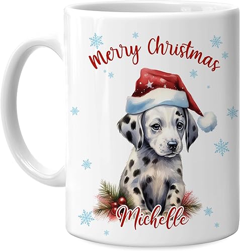 Vista 81 de Hyturtle Regalos personalizados para amantes de las ardillas, con sombrero de Papá Noel, taza de café de cerámica con nombre personalizado, taza