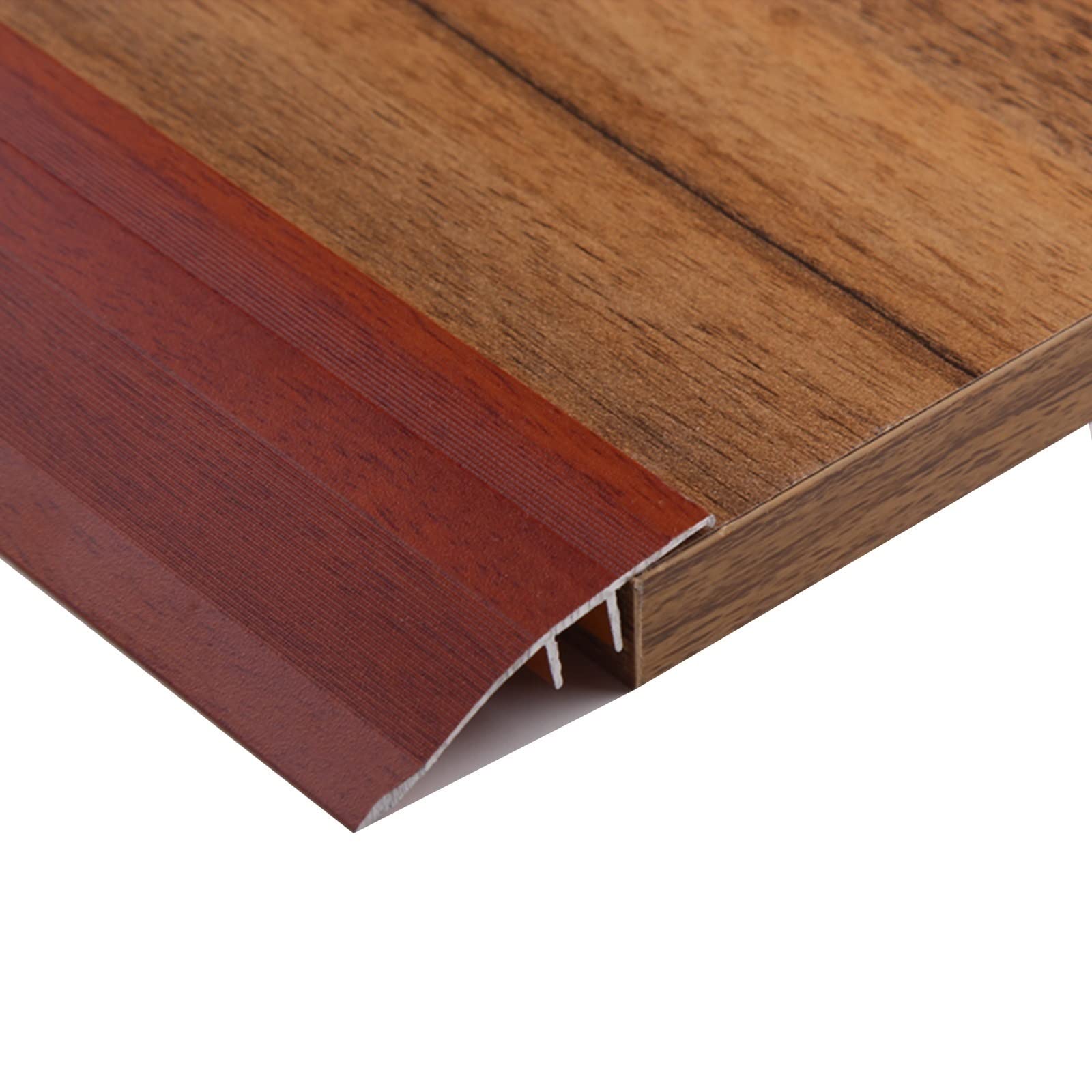 Remys Red Wide Threshold Ucer For Doorways,Wood Grain Floor Transition Strip Carpet Trim For Vinyl Flooring, Carpet/Tile Edging Trim, Aluminum(,Length 130Cm/51")