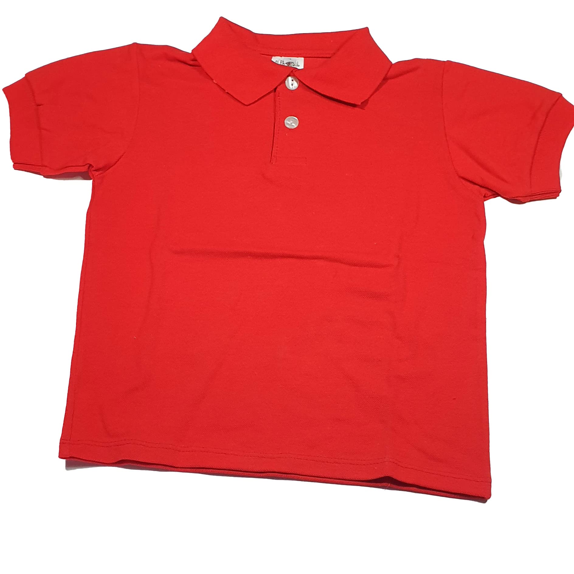 MAHAVIRA Polo con Manga Corta Transpirable para niños y niñas con Tres Botones Algodón Cuello Acanalado Camisa Infantil Casual Deportiva