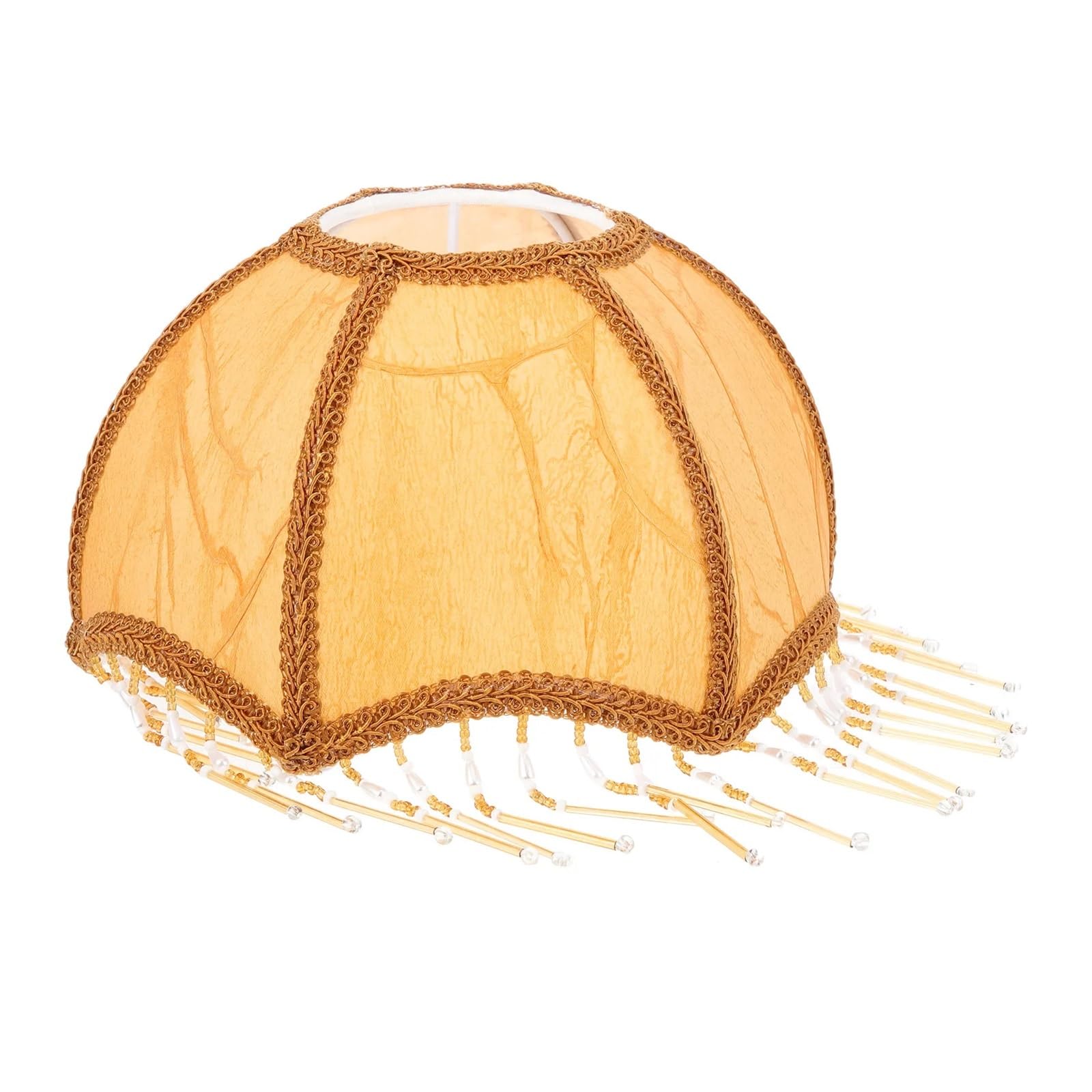 Luysgbxr Light Brown Tassel Lampshade Retro Umbrella Tassel Fringe Fabric Lampshade Table Lamps Shades