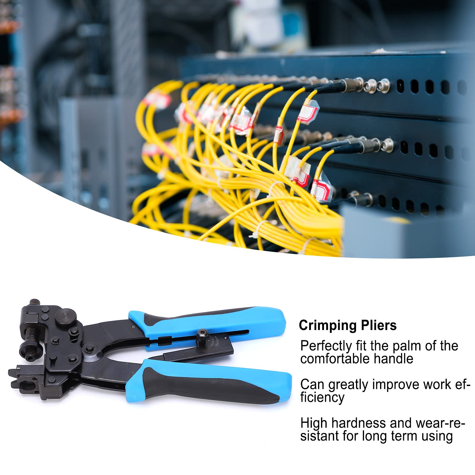 TL - Pinza per crimpare terminali H510B, attrezzo manuale per crimpare i fili, pinza per crimpare connettori di cavi da 0,5 a 6,0 mm² con impugnatura ergonomica per terminali da 20