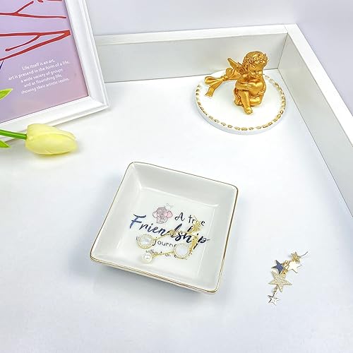 Miniatura 3 de Regalos para mujeres, regalo único de cumpleaños, Navidad, amistad, amiga, Día de la Madre, Año Nuevo, anillo de joyería, plato de cerámica de