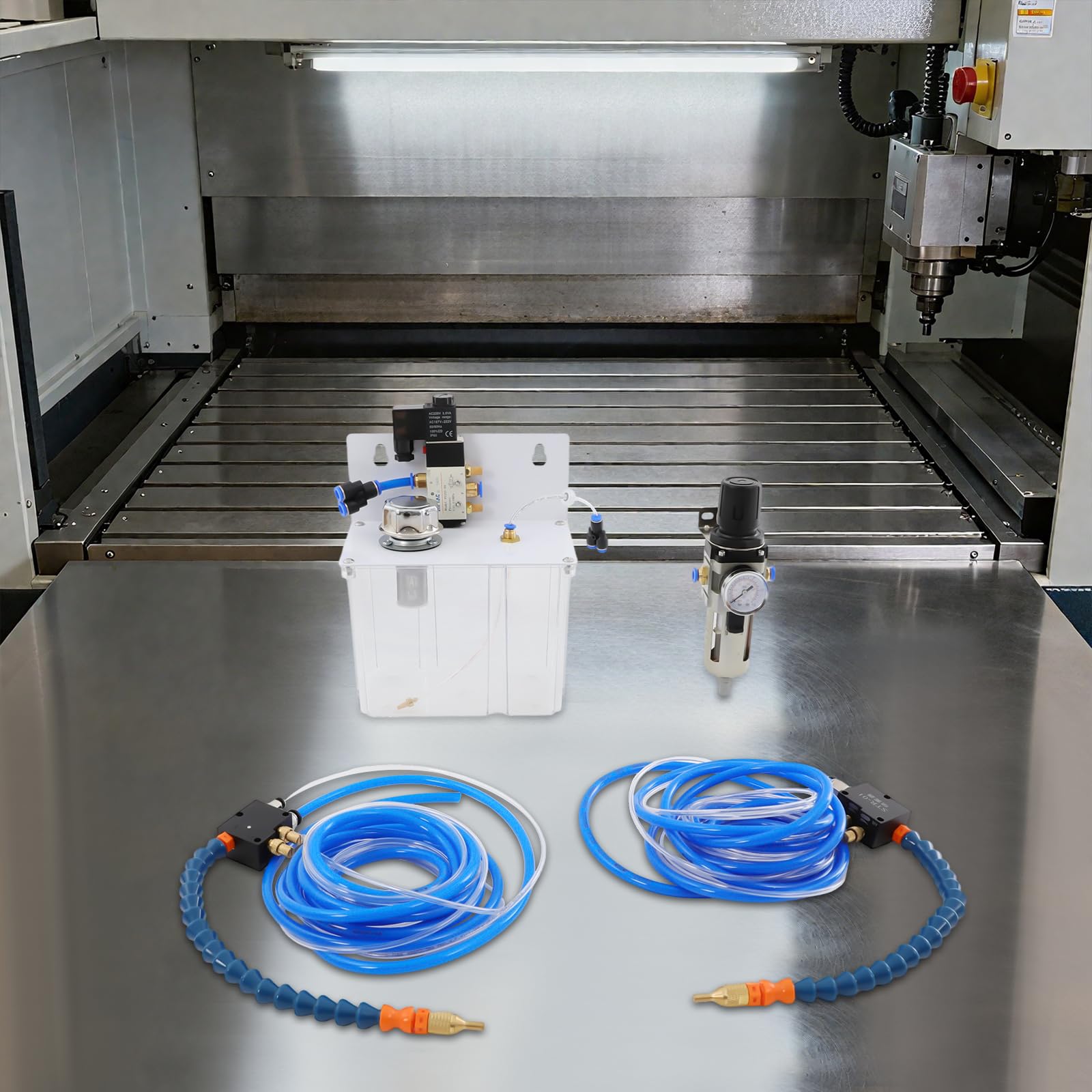 El sistema de pulverización lubricante de niebla para grabado de corte de metal | Pulverizador de refrigeración 24,1 x 19,5 x 12,5 cm para tubo de aire CNC torno fresado