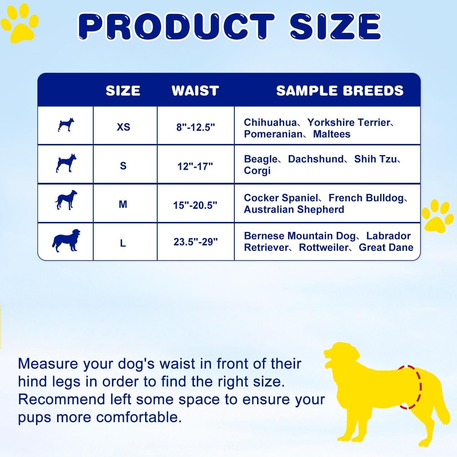 XPCARE 50 pañales desechables para perros machos, envolturas para perros machos, ajuste súper absorbente a prueba de fugas (pequeño)