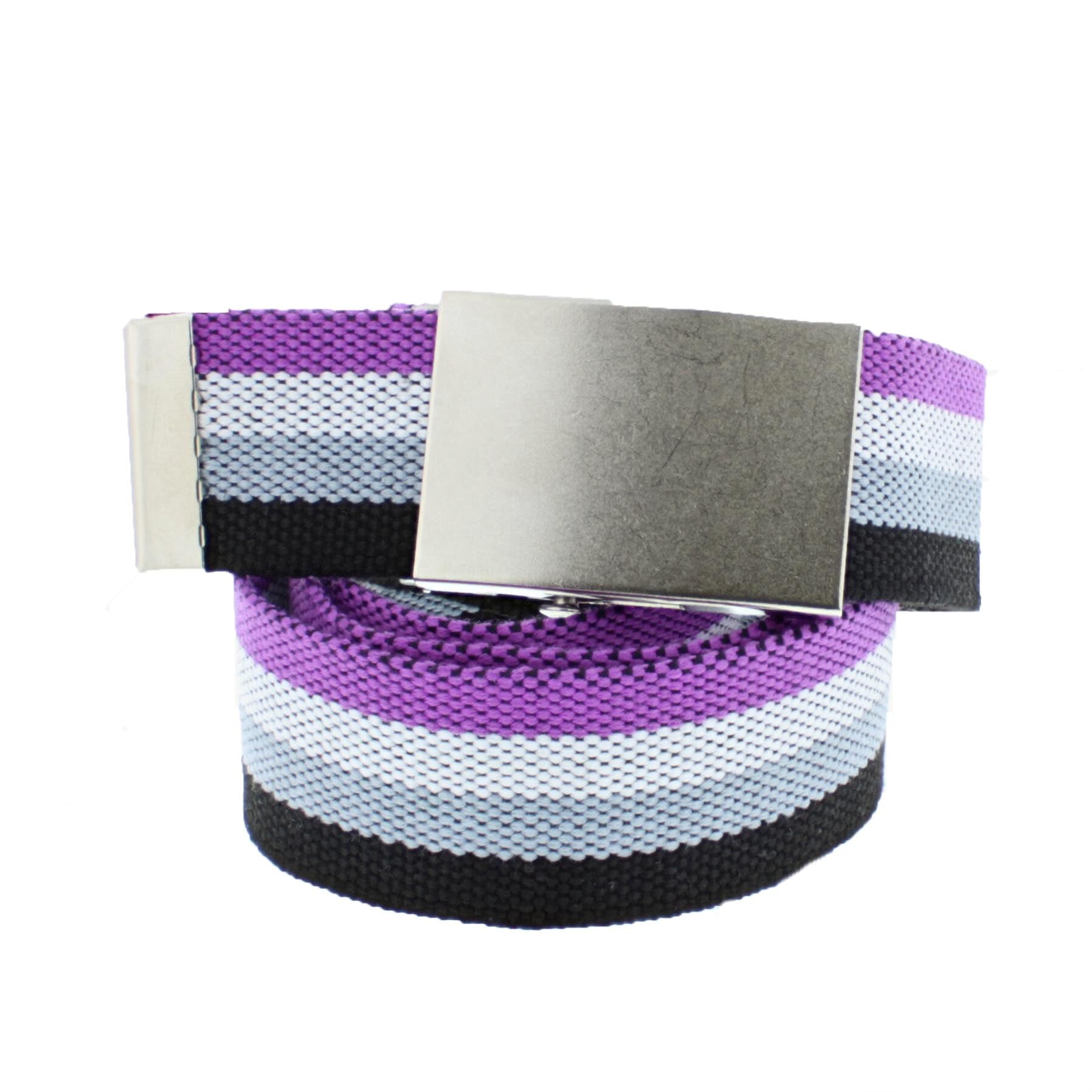 Zac's Alter Ego Gay Pride Festival Equality Asexual Webbing Canvas Belt with Slider Buckle