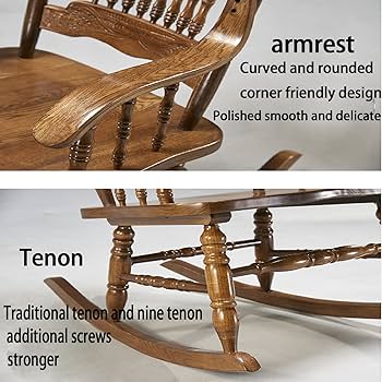 木製ロッキングチェア スラットバック スラットバック