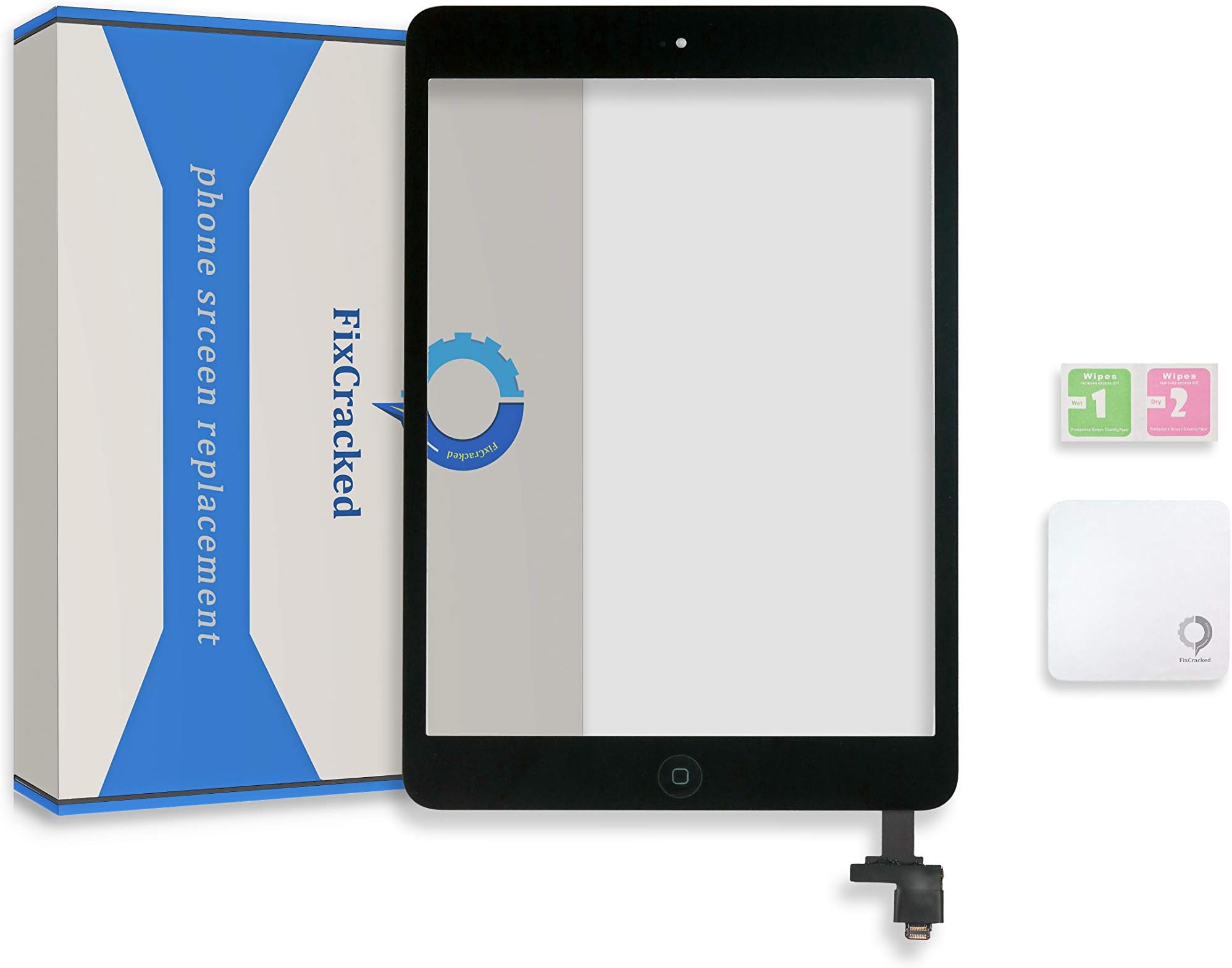 Touch Screen Replacement Parts Digitizer Glass Assembly for Ipad Mini & Mini 2 (Black)