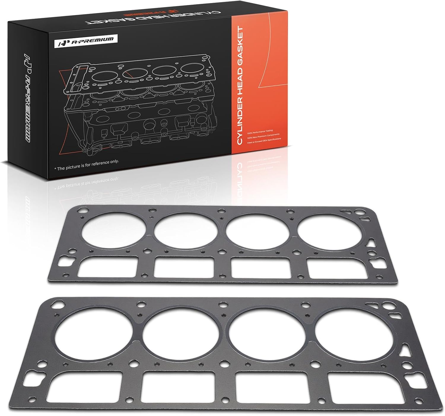A-Premium V8 Engine Cylinder Head Gasket Compatible with Chevrolet Silverado 1500 99-01 4.8L 5.3L, Silverado 2500 99-00, Tahoe Suburban 1500 00-01 & GMC Sierra 1500 2500, Yukon, Yukon XL 1500, 2-Pack