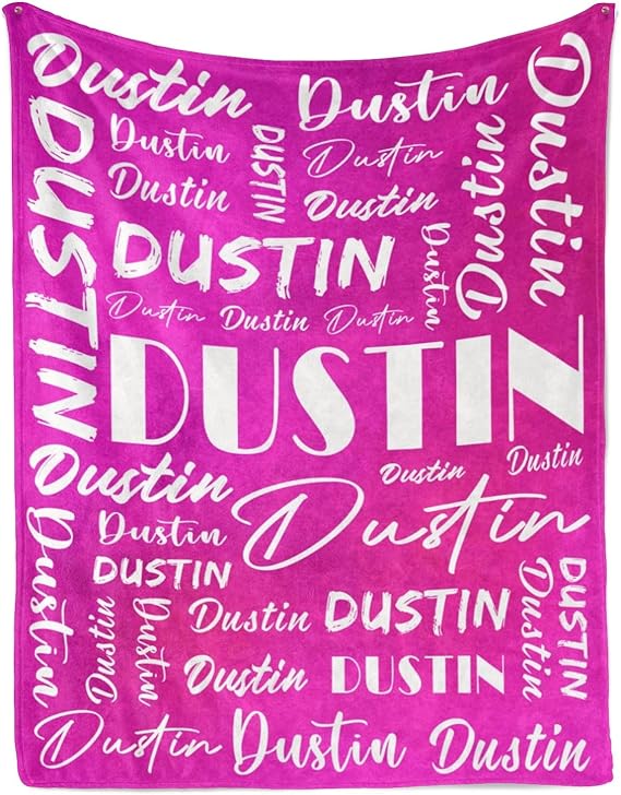 Name Blanket Personalized Name Blanket Customized Blanket with Name Text for Adult Kid Birthday Christmas Mothers Fathers Valentines Day Gift