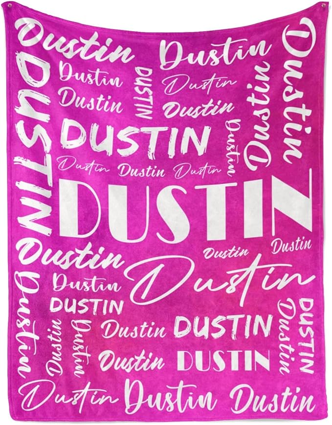 Name Blanket Personalized Name Blanket Customized Blanket with Name Text for Adult Kid Birthday Christmas Mothers Fathers Valentines Day Gift