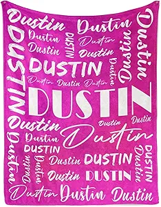 Name Blanket Personalized Name Blanket Customized Blanket with Name Text for Adult Kid Birthday Christmas Mothers Fathers Valentines Day Gift