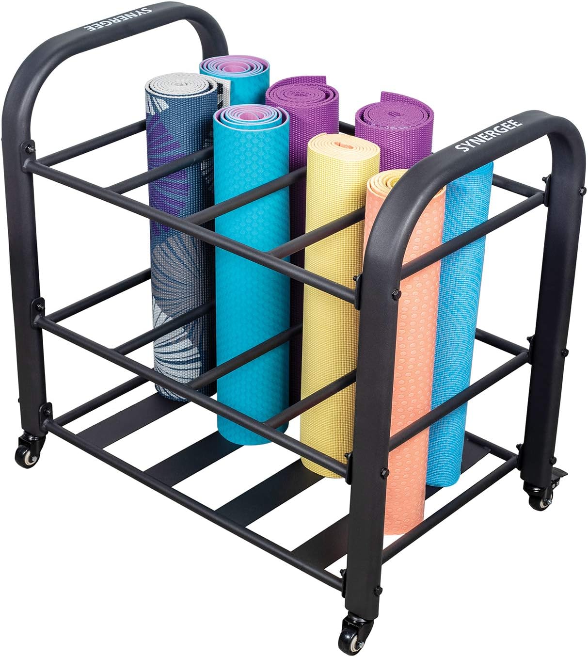 Synergee Yoga Mat Storage Rack Storage for Yoga Mats, Foam Rollers