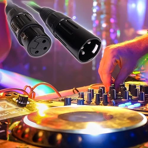 Miniatura 5 de EMB Audio - Cable de altavoz blindado profesional XLR macho a hembra para uso con DJ, hogar, micrófono, instrumento y altavoz (25 pies18 GA, paquete