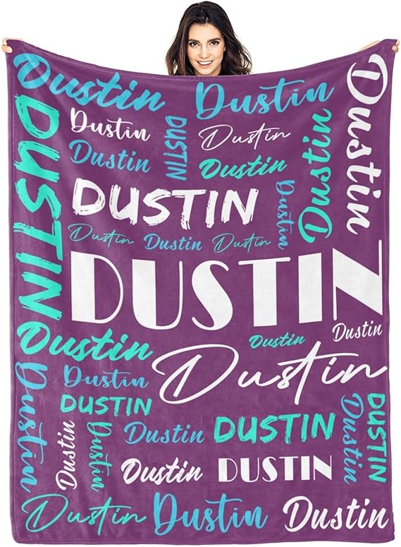 Personalized Blankets for Kids with Names Customized Blankets with Name for Adult Custom Blanket Gift for Birthday Christmas Valentines Day Gift