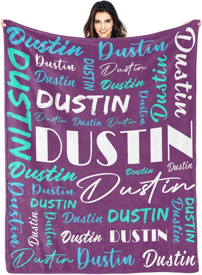 Personalized Blankets for Kids with Names Customized Blankets with Name for Adult Custom Blanket Gift for Birthday Christmas Valentines Day Gift