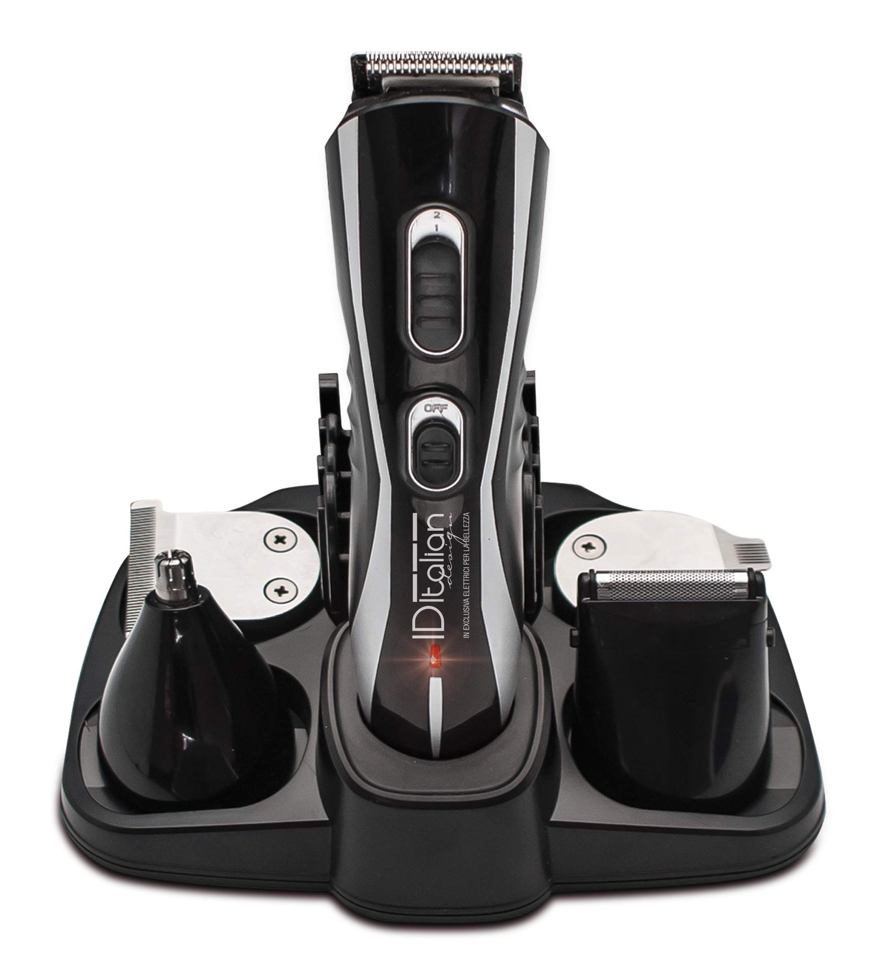 Italian Design I-Trimmer 5 in 1 Depilatore Viso e Corpo – Rasoio Elettrico Multifunzione per Donna – Rifinitore Precisione per Sopracciglia, Baffetti e Corpo