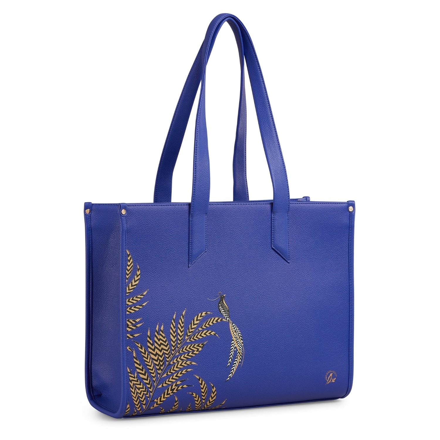Sara Miller London Box Tote, Women's Bag for Work, Travel, Laptop, Large Shoulder Handbag with Clasp Closure, Botanic Blue — image 1
