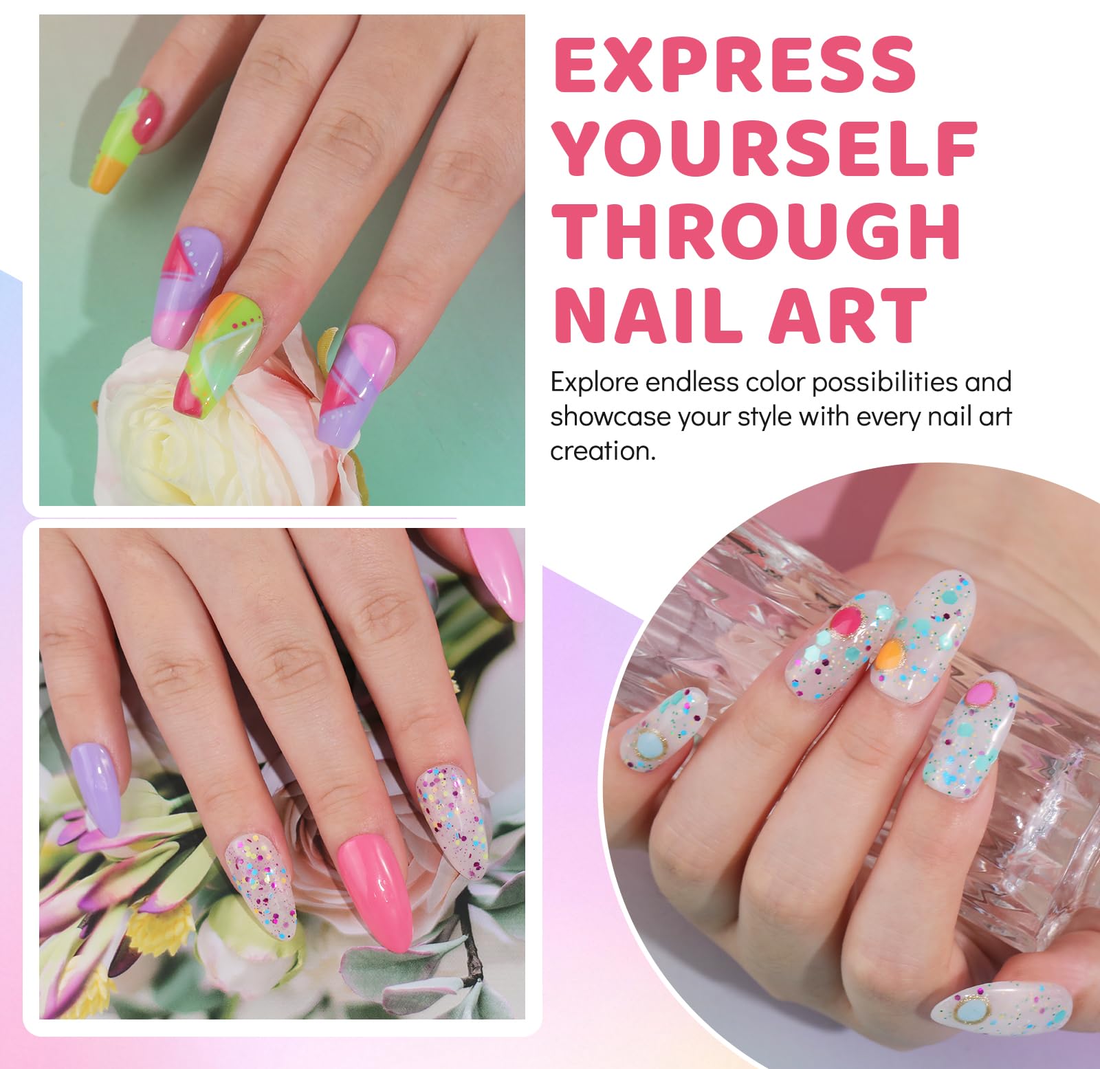 Aokitec 8 Bright Colours Nail Dip Powder Starter Kit - Image 3