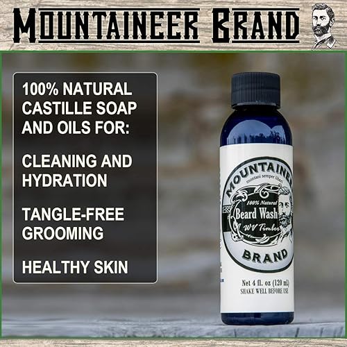 Vista 2 de Champú para barba de Mountaineer con jabón de Castilla