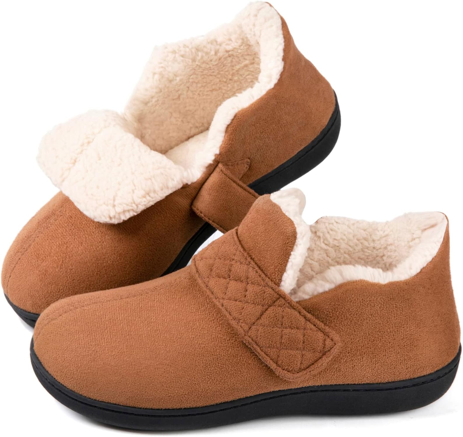 Zizor Women's Adjustable Strap Closed Back Slipper with Memory Foam