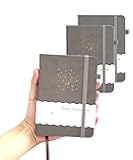 CAGIE 3 Pack Lined Journals for Writing Small Notebooks for Note Taking Hardcover Journal with Pen Holder Notebook Journal for Writing, 192 Pages 3.5 x 5.5 Inches, Gray Ruled