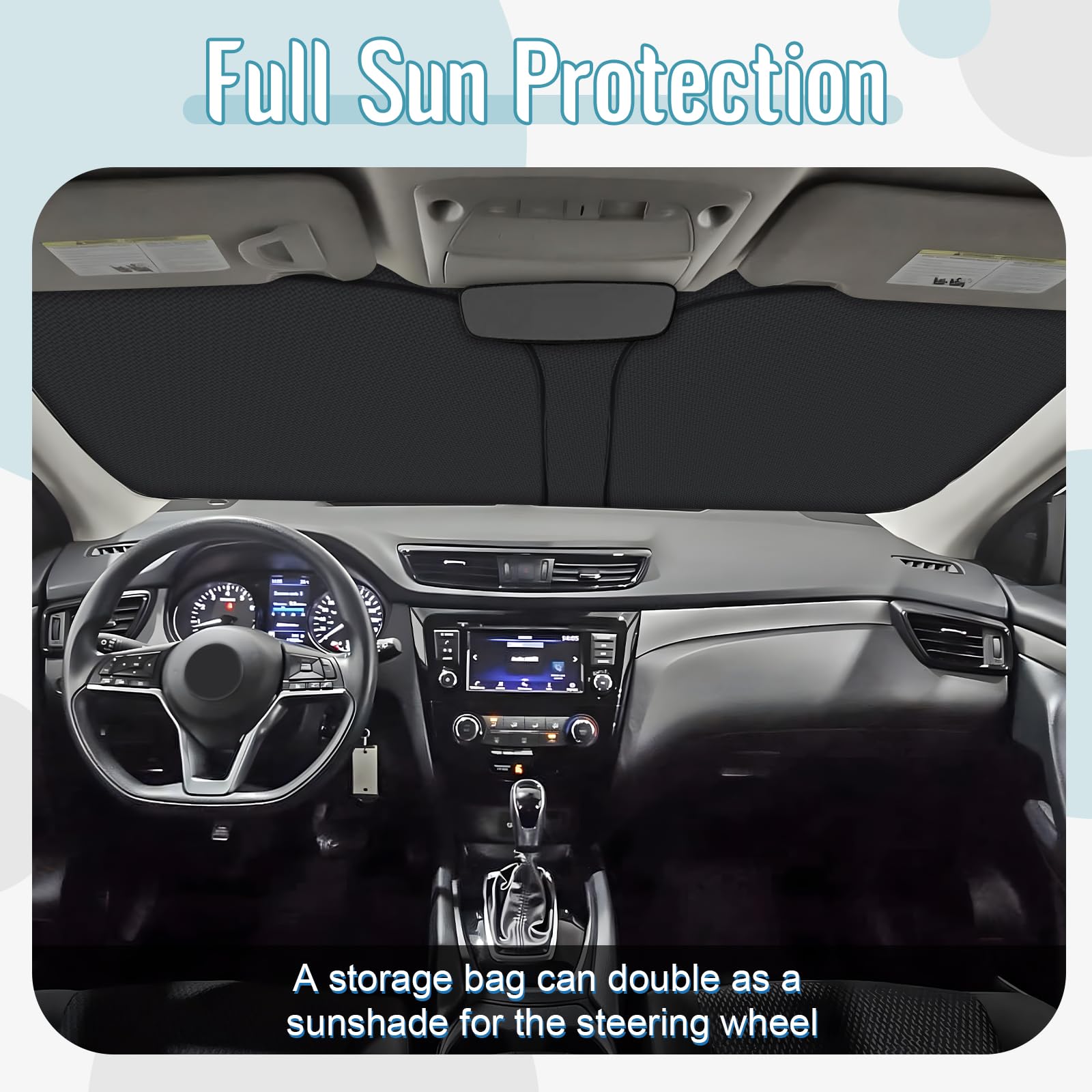 [Upgrade] CDEFG Compatible con Nissan Qashqai J11 2014-2021 Parasol Cubiertas Parasol Parabrisas Delantero Parabrisas Coche Parasol Accesorios