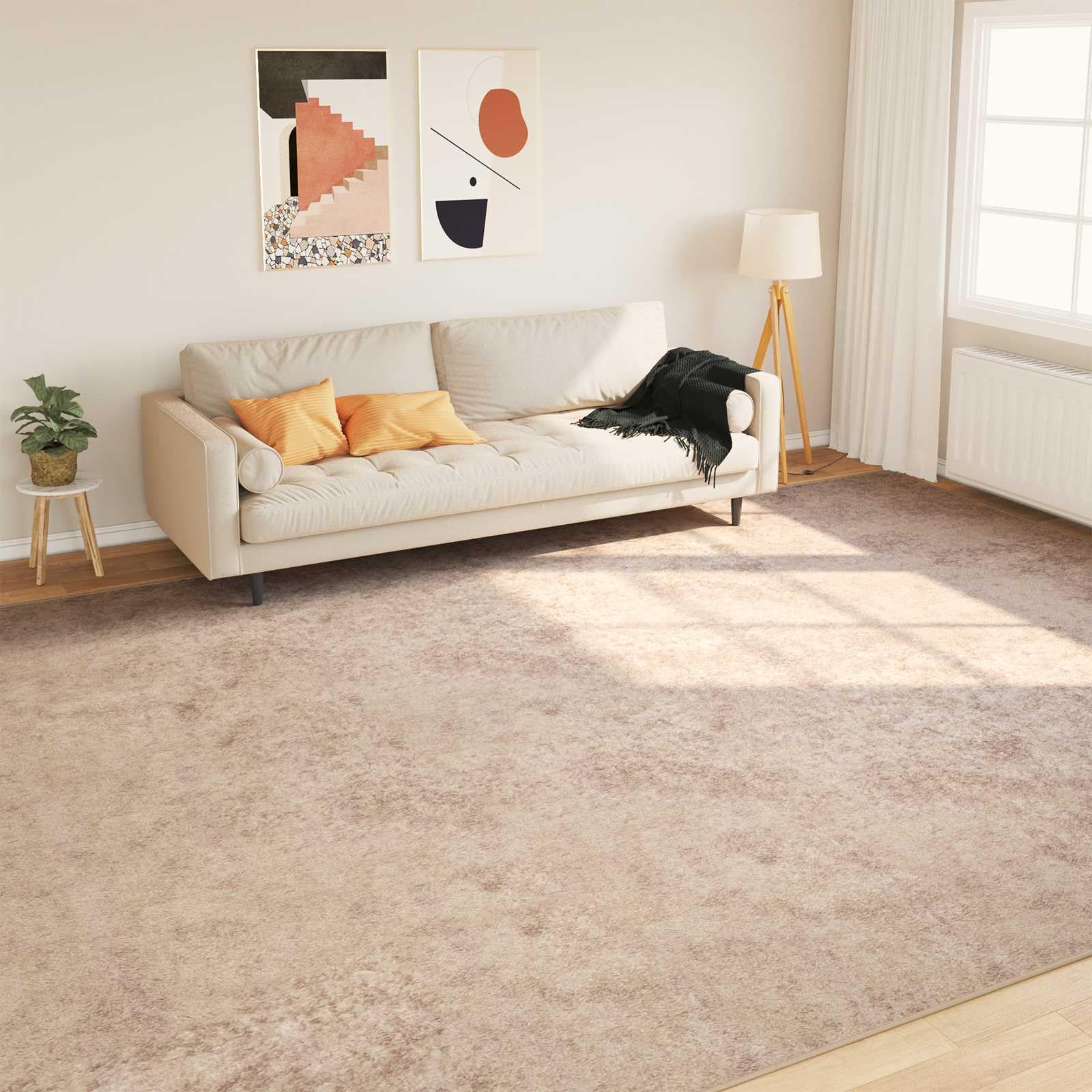 Tapis de couloir beige 300x400 cm Marsa en polyester et PVC