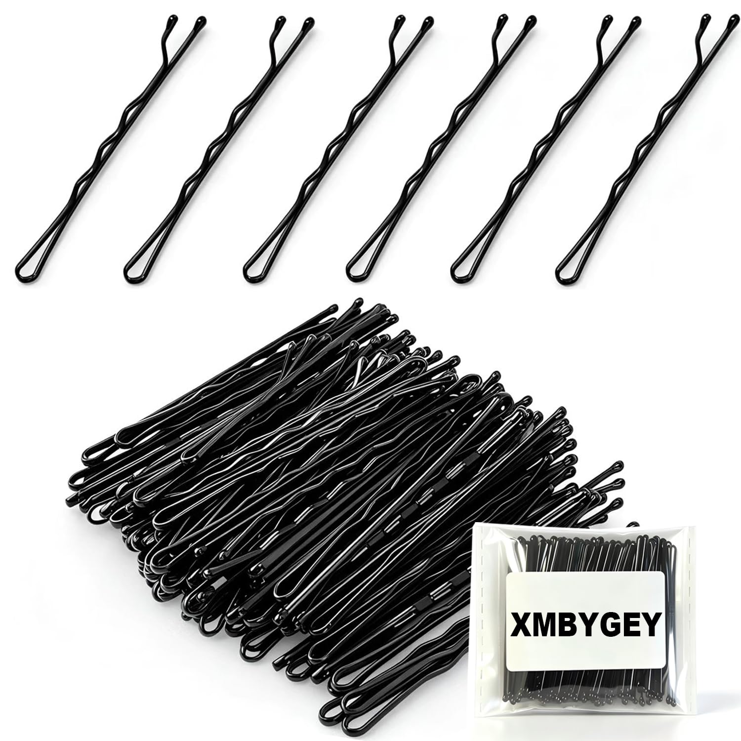 Horquillas Bobby pins Horquillas de metal para el pelo para niñas, accesorios de pelo de 50 unidades, ideal para todo tipo de cabello (barniz recto)