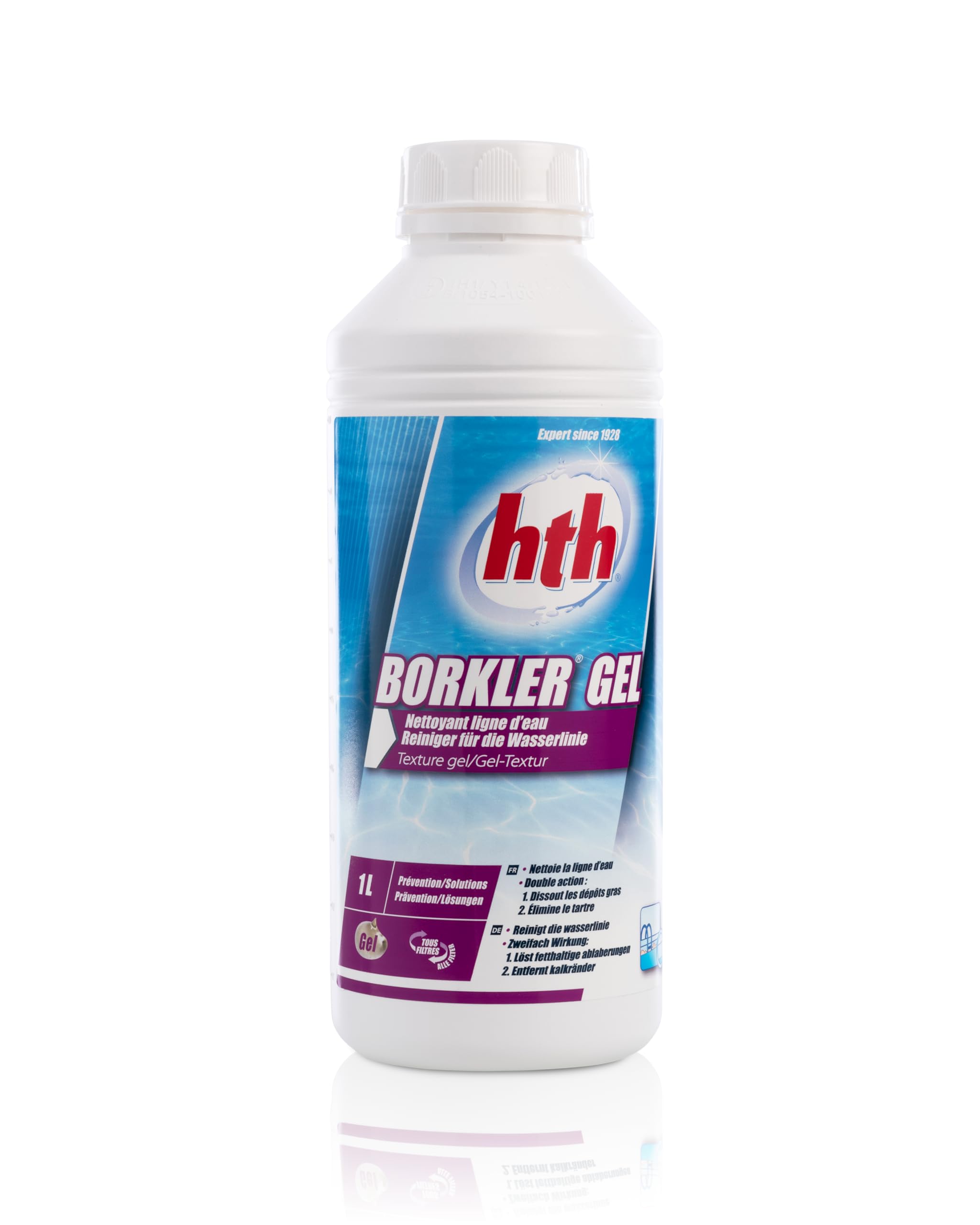 HTH waterline cleaner in 1 litre bottle