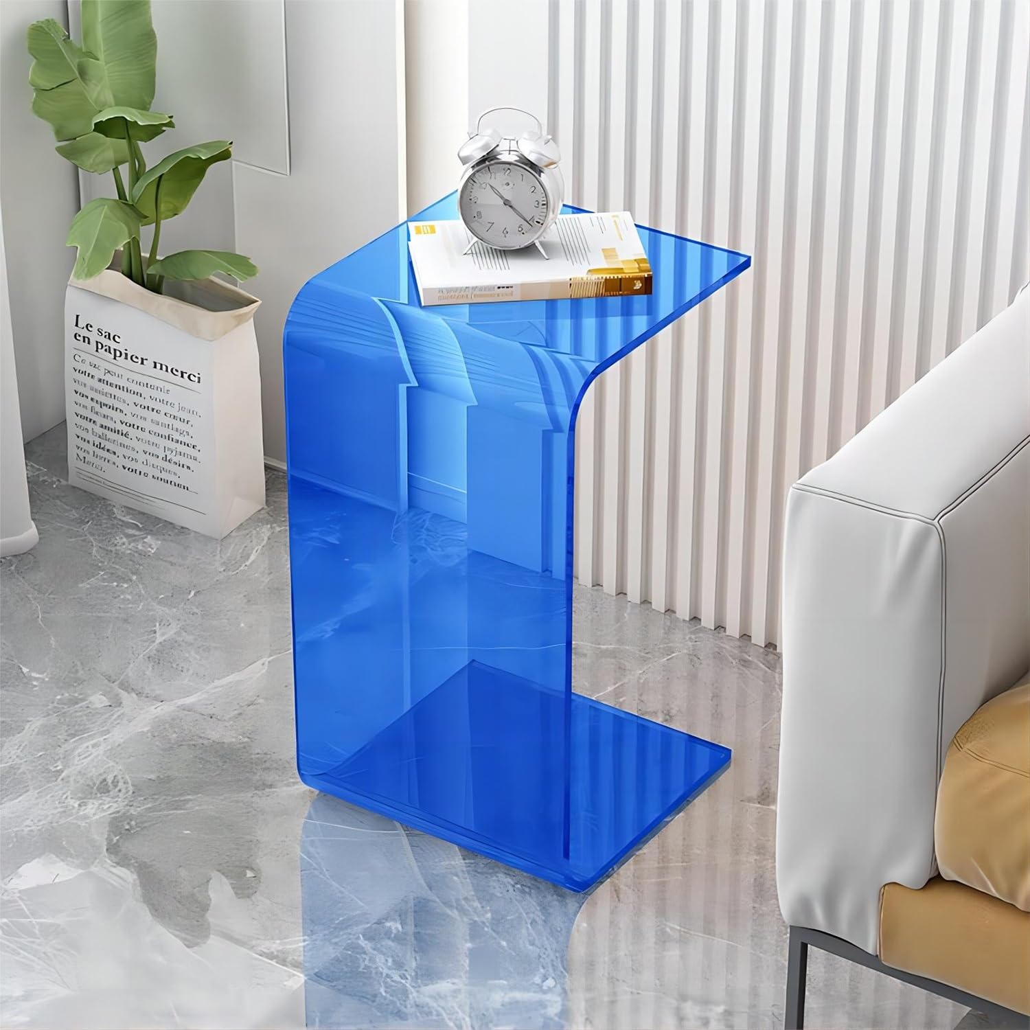Amazon.com: ZNKJYSZQ Acrylic C Table, Multipurpose Clear Side