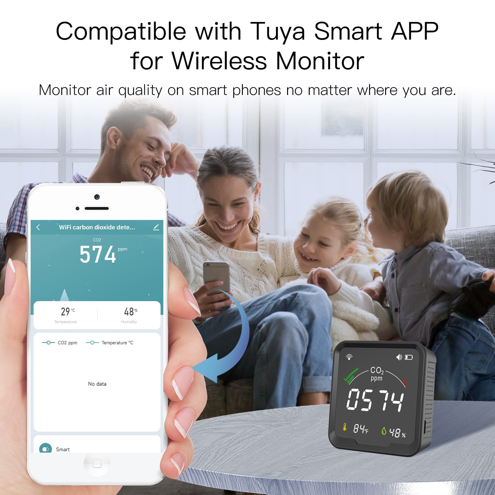 ☆在庫限り☆ MOES WiFi 高精度 CO2測定器 温 取扱説明書付き 11 Amazon | MOES【WiFi 高精度 CO2測定器 温湿度計】スマートCO2