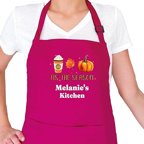 Miniatura 5 de Tis Season, Customized Halloween Apron, Fall & Thanksgiving Apron, Christmas Aprons For Women, Autumn Kitchen Pumpkin Aprons, Delantales de Cocina,