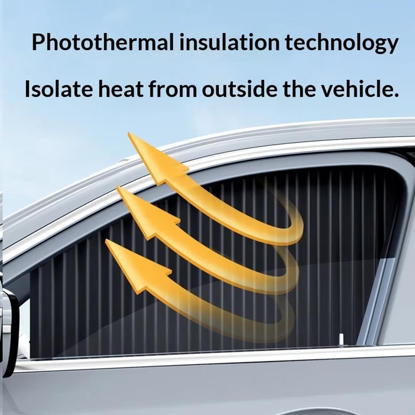 Tendine Parasole Auto 4 Pezzi Blocca Luce Protezione Raggi UV Scorrimento | Protezione Privacy dei Finestrini Auto Per Viaggi Campeggio Pause Vacanze Festività e