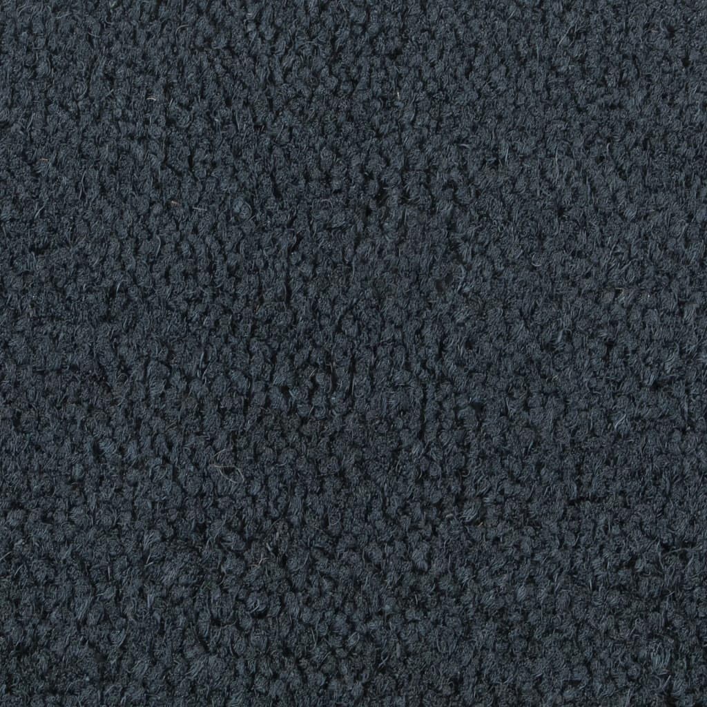Felpudo gris oscuro de fibra de coco 60 x 90 cm semicircular con protección antideslizante para interior y exterior, entrada o terraza, protege contra la suciedad, el barro, el polvo y la